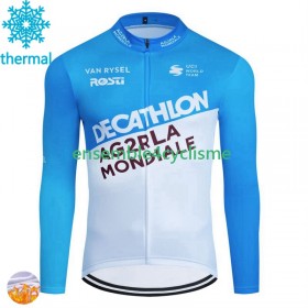 Maillot Cyclisme Hiver Thermal Fleece Decathlon Ag2R 2024